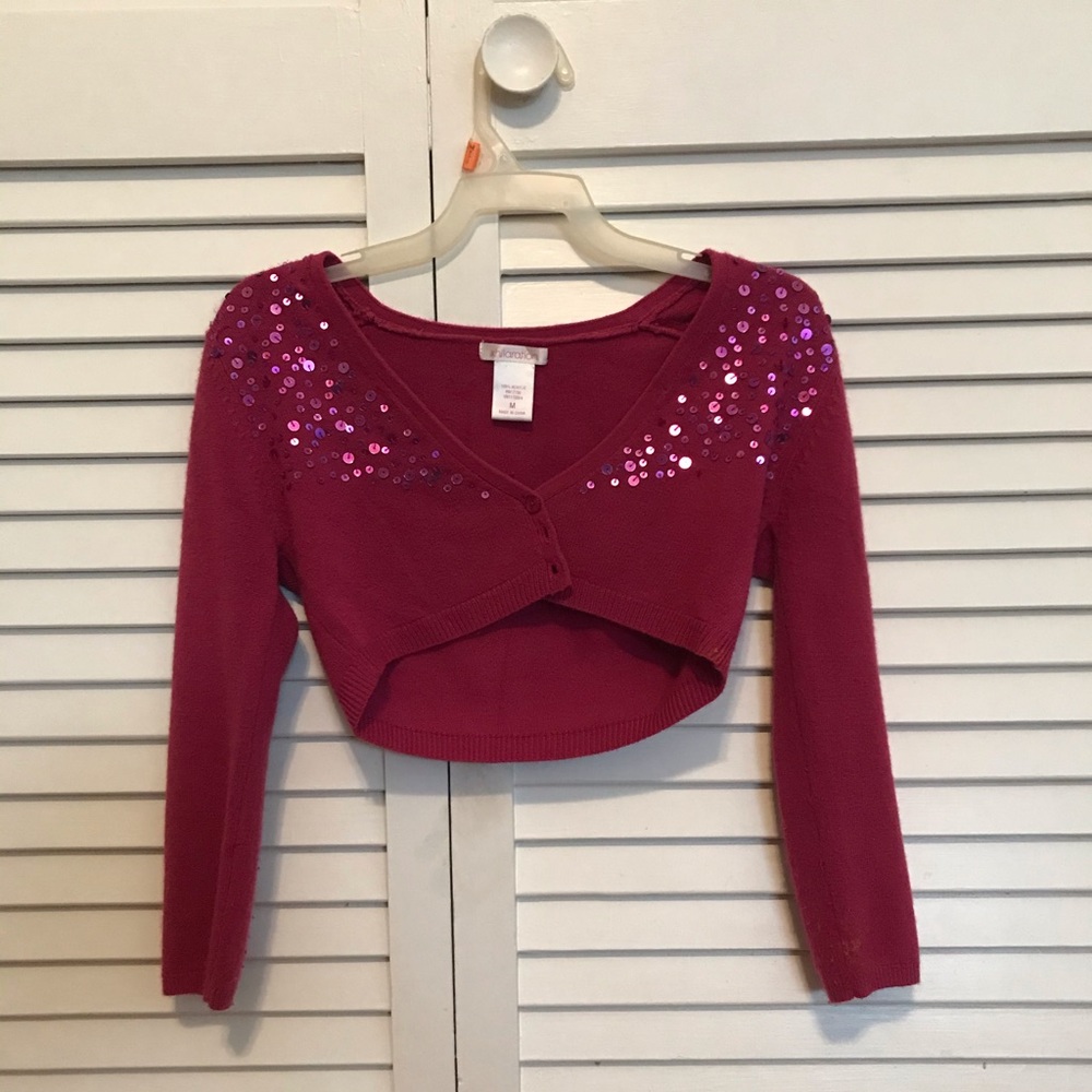 Long sleeve button up jacket size 7/8 Medium